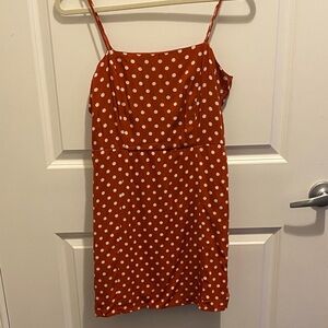 Sky and Sparrow Red and White Polka Dot Mini Dress